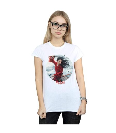 Disney Womens/Ladies Mulan Movie Sword Poster Cotton T-Shirt (Blanc) - UTBI30784