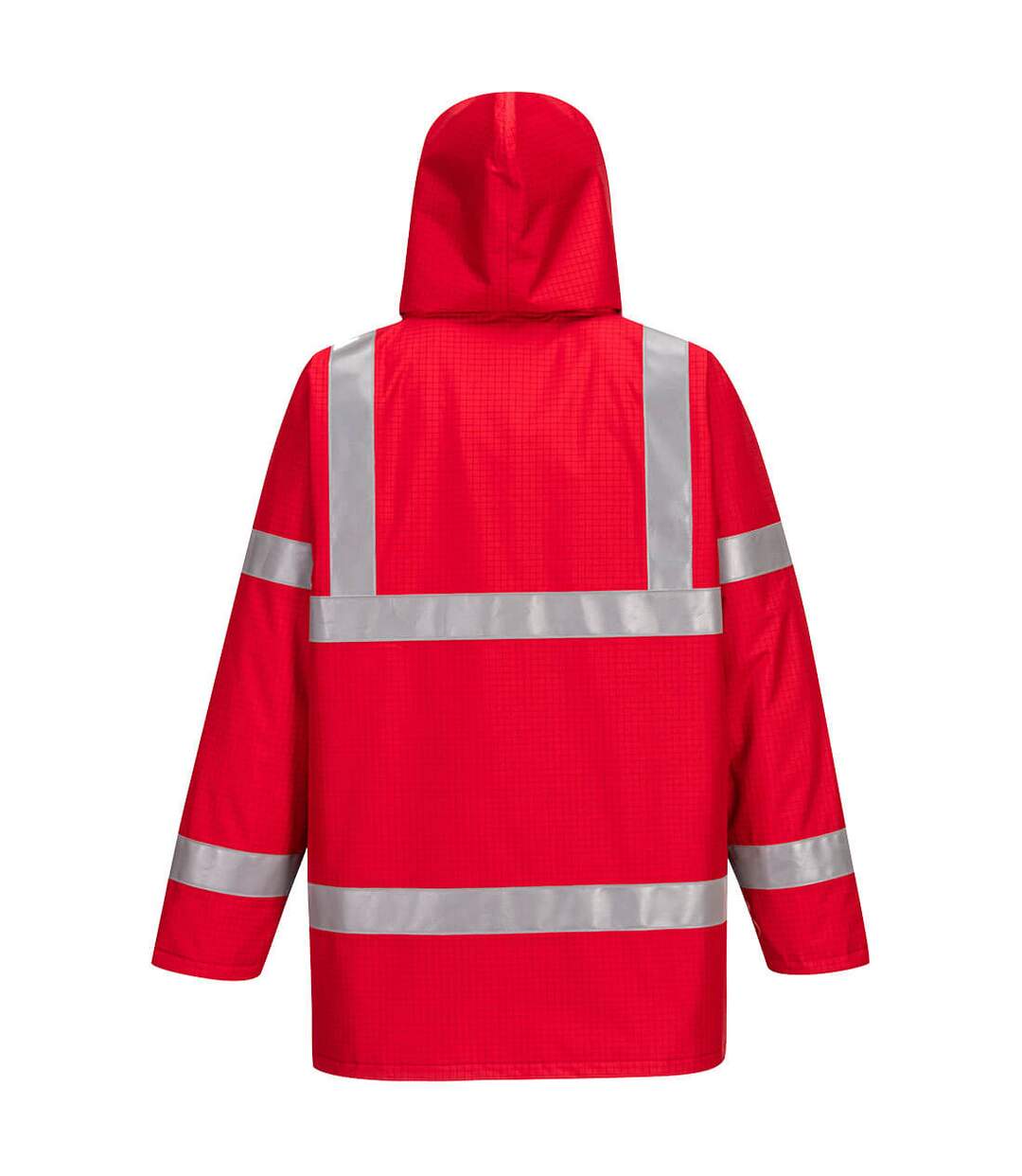 Mens bizflame rain anti-static jacket red Portwest-2