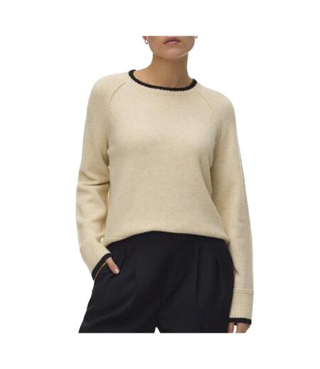 Pull écru femme vero moda maquarius  raglan