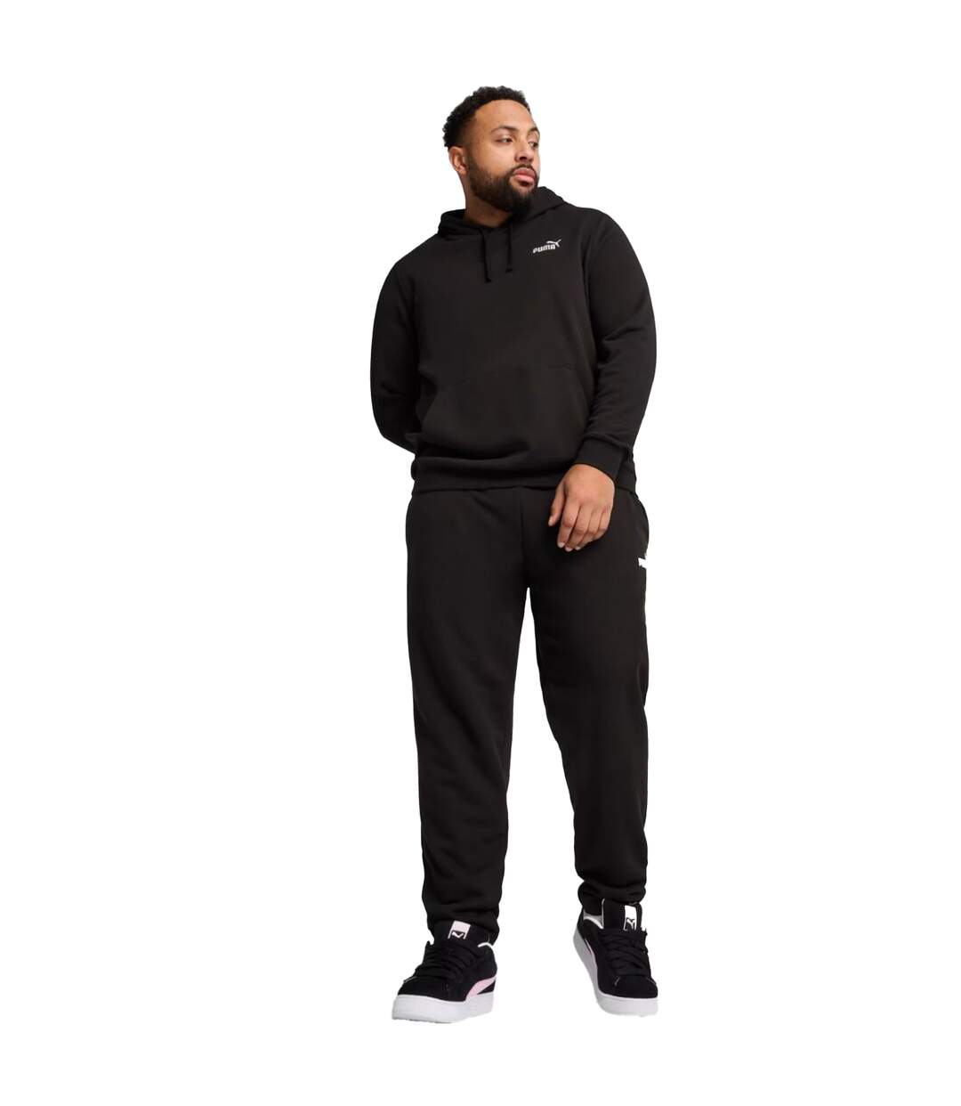 Sweat À Capuche Style Petit Logo Ess No.1 Homme Noir Puma-1