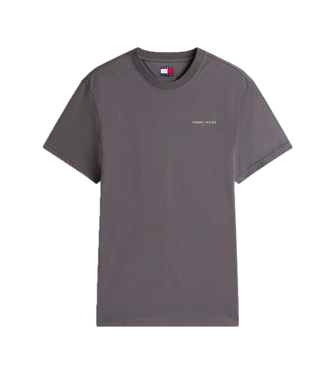 T-shirt gris foncé homme tommy hilfiger tjm slim linear-2