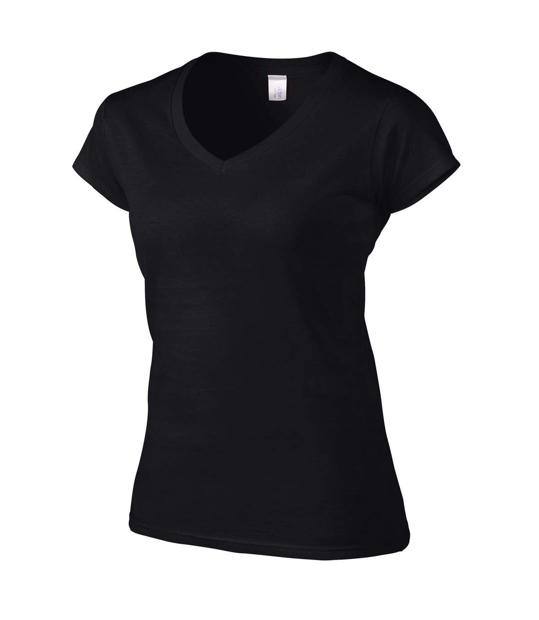 T-shirt soft style femme noir Gildan