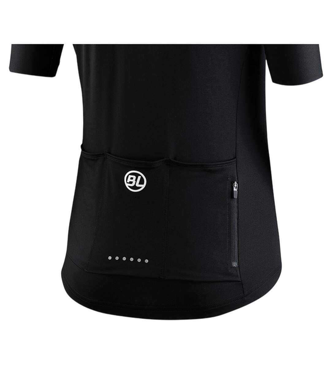 Womens/ladies Karol Full Zip Short-sleeved Jersey Black Bicycle Line-4