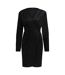 Robe Portefeuille Manches Longues Edevoras Femme Noir Boss-1