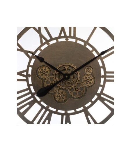Horloge Murale Vintage Mécanisme 80cm Marron