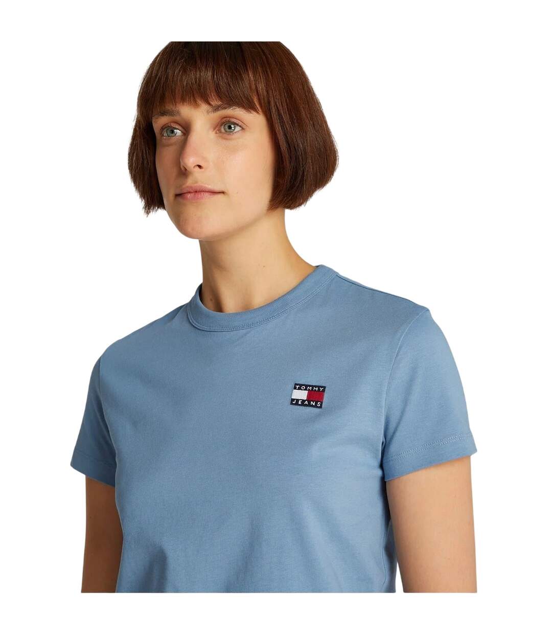 T-shirt Motif/style Badge Femme Bleu Tommy Jeans-4