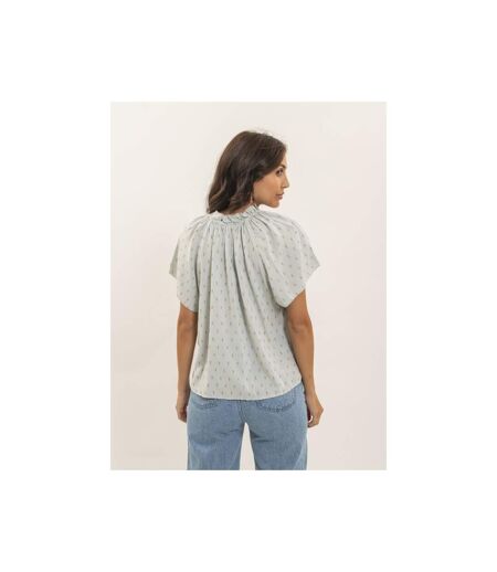 Blouse manches courtes motifs lurex FIKOL - Dona X Lisa