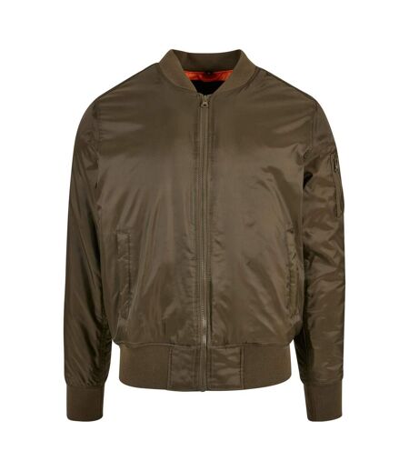 Blouson D'aviateur Homme Olive Foncée Build Your Brand