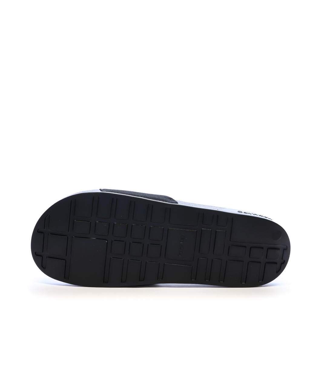 Claquettes noires homme calvin klein jeans slide-2