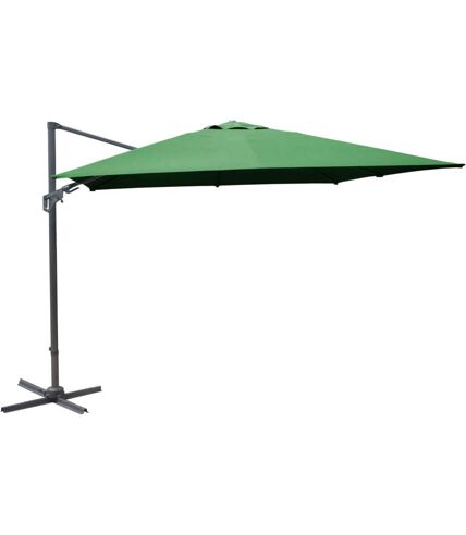 Parasol déporté orientable 360° inclinable gauche droite 3 x 3 m Orient Vert