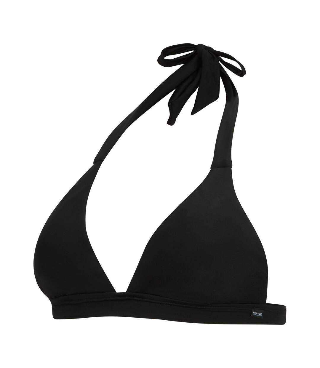 Womens/ladies Lovina Plain Halter Neck Bikini Top Black Regatta-4