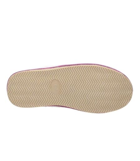 Womens/ladies Arianna Suede Slippers Pink Hush Puppies