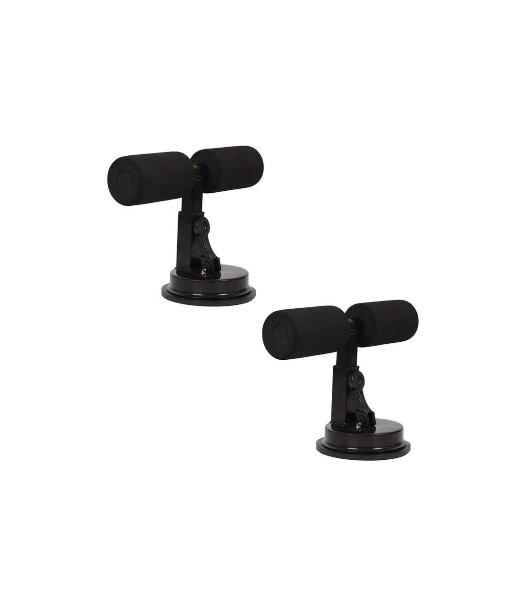 Lot de 2 Supports Ventouses Fitness 15-20cm Noir-1