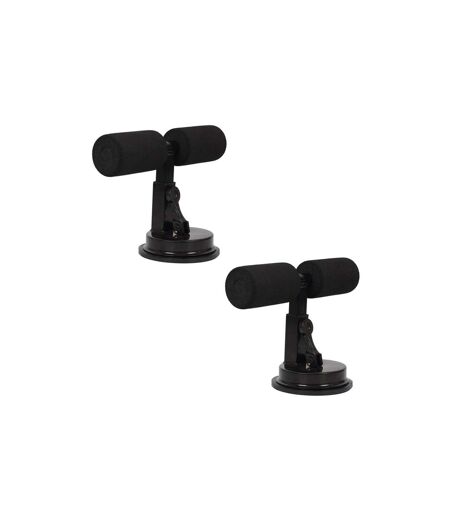 Lot de 2 Supports Ventouses Fitness 15-20cm Noir