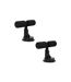 Lot de 2 Supports Ventouses Fitness 15-20cm Noir-1