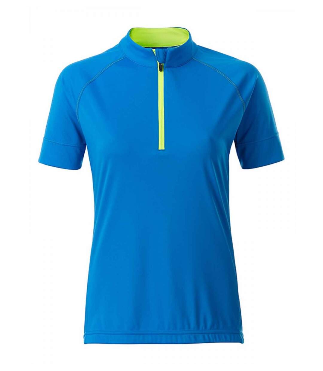 maillot cycliste demi zip - FEMME - JN513 - bleu vif-1