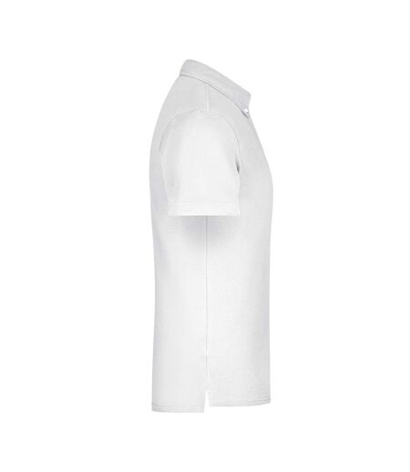 Polo Motif/style Uni Homme Bleu Marine Blanc James And Nicholson