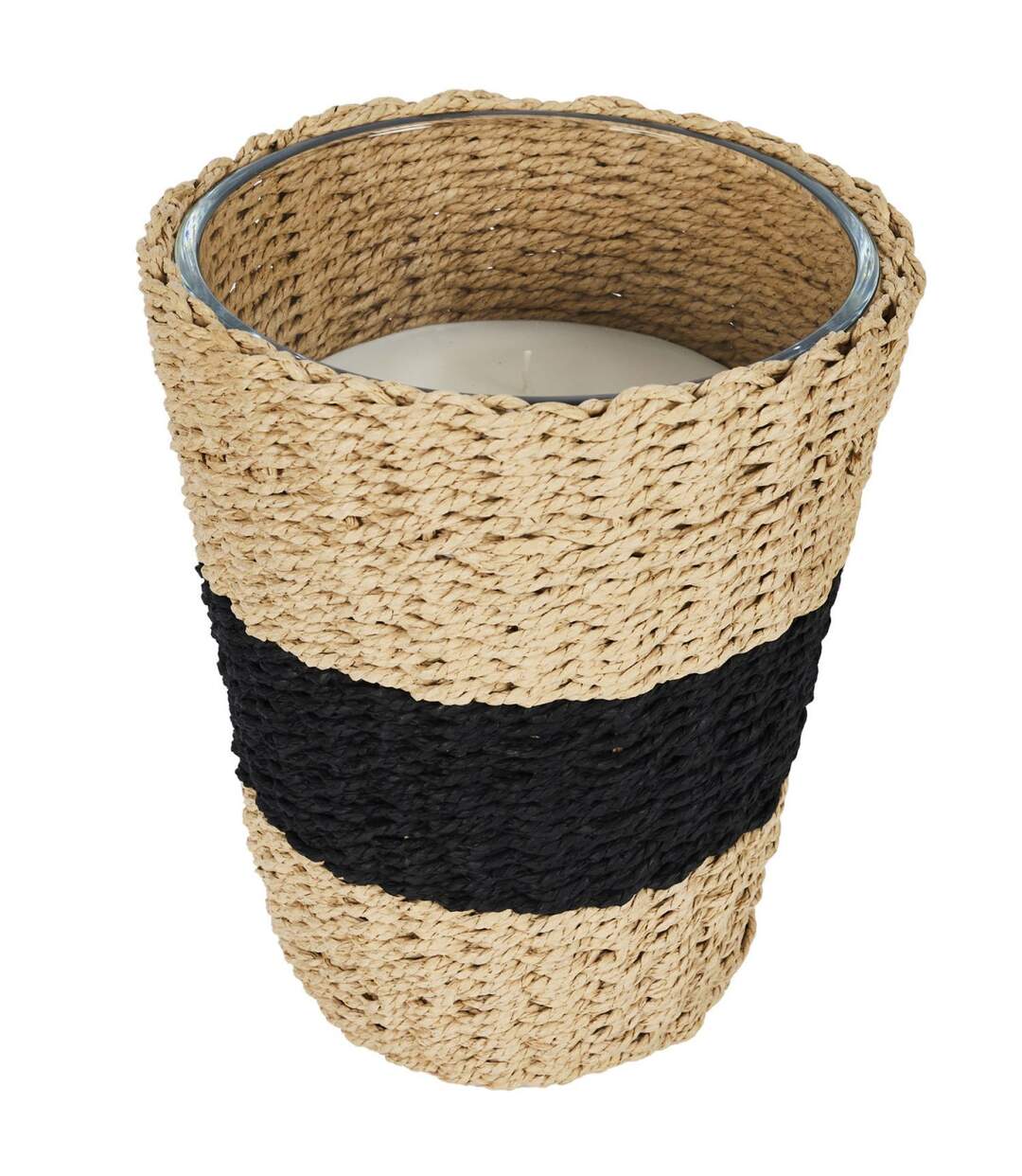 Bougie Parfumée Panier Tressé 23cm Bois & Gingembre-3