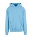 Sweat À Capuche Surdimensionné Ultra Lourd Pour Hommes Bleu Baltique Build Your Brand-1