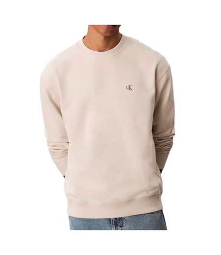 Sweat écru homme calvin klein 350terry monog