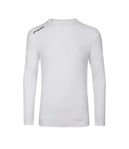 Haut Thermique Manches Longues Motif/style Central Homme Blanc Sondico