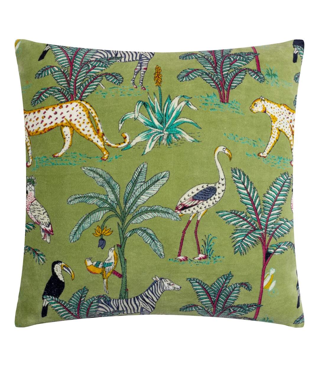 Tropics wilds cotton tropical cushion cover 55cm x 55cm palm leaf Wylder