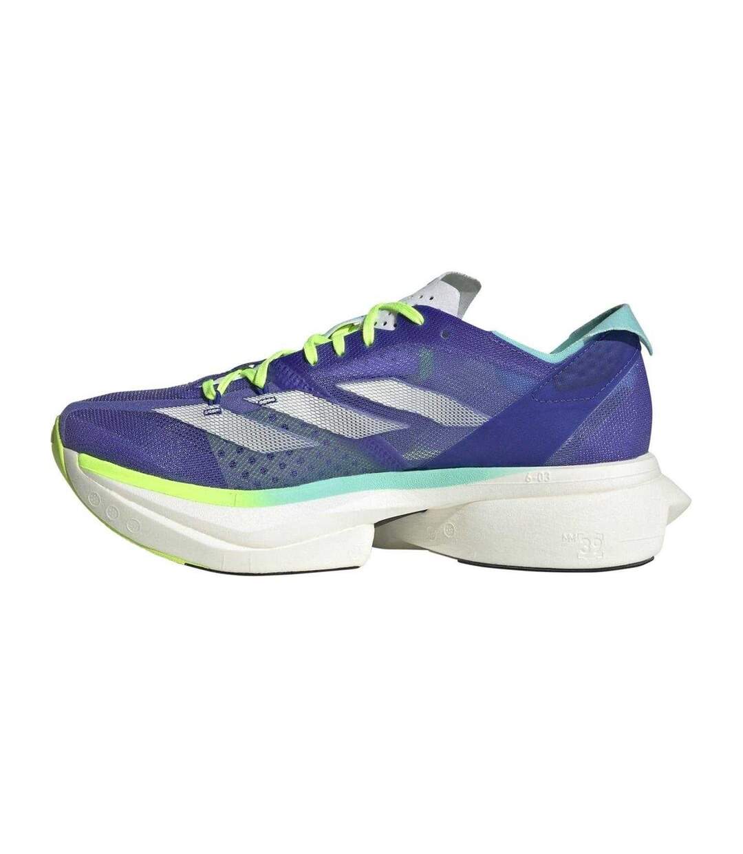Womens/ladies Adizero Adios Pro 3 3 Stripes Lace Up Running Shoes Cobalt Blue Adidas-3