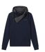 Sweat  à  manches longues pour homme - Bleu avec col asymétrique et fermeture éclair-3