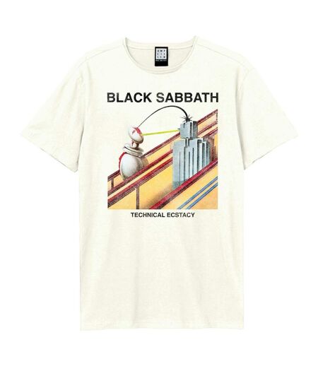 Unisex Adult Techincal Ecstacy Black Sabbath Vintage T-shirt Vintage White Amplified
