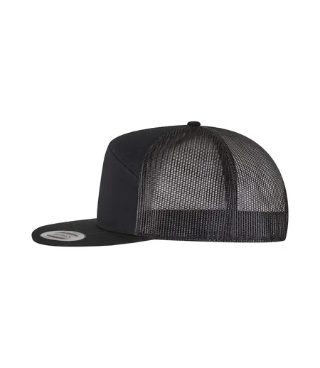 Casquette Trucker Motif/style 7 Panneaux Yupoong Noir Flexfit