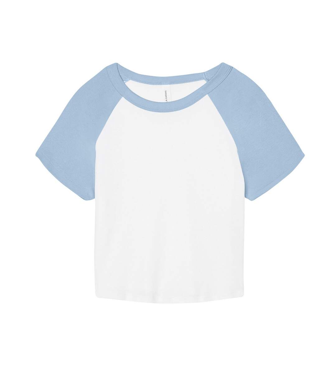 Haut court femme blanc / bleu clair Bella + Canvas-1