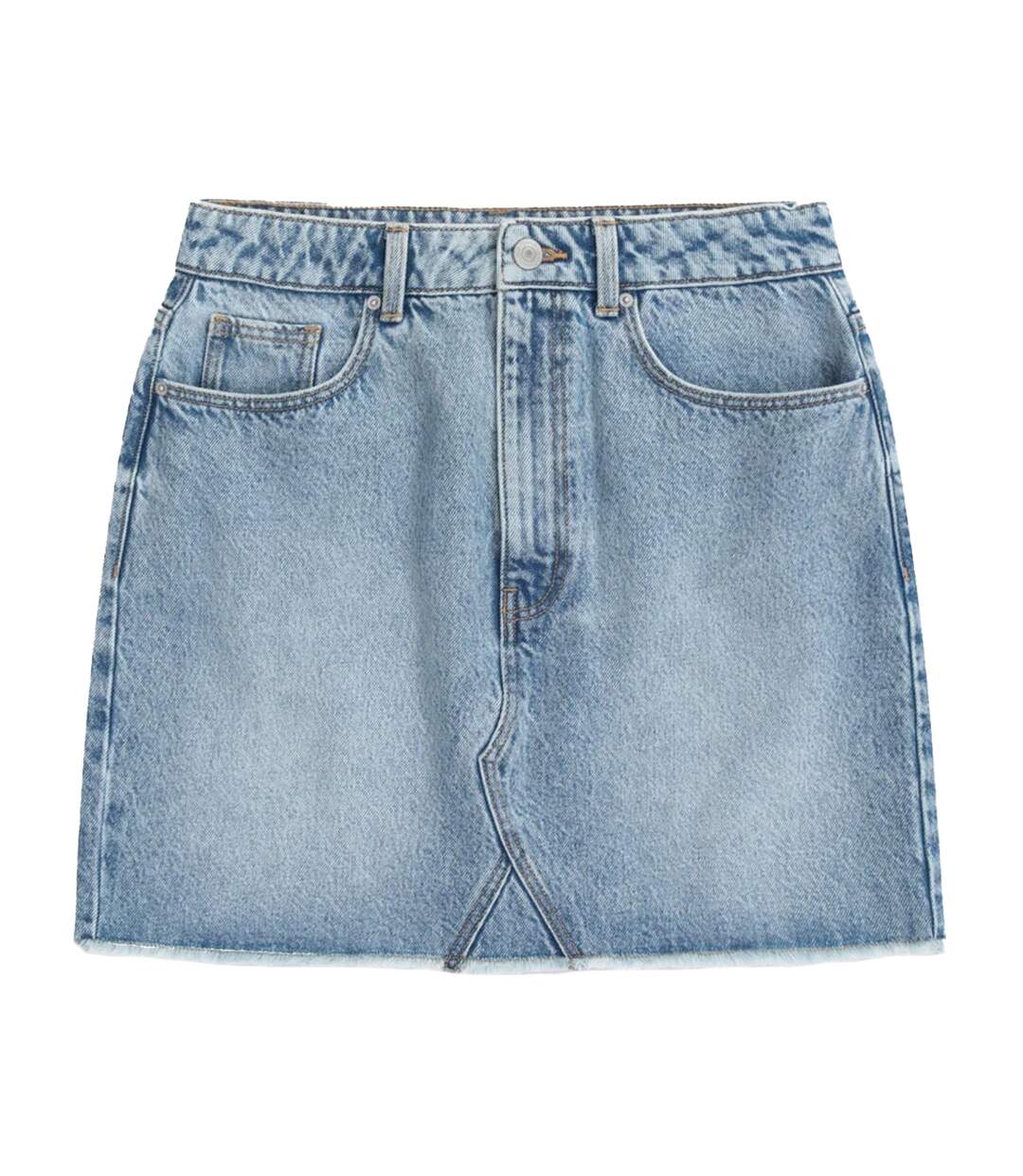 Womens/ladies Kate Denim Mini Skirt Blue Animal-1
