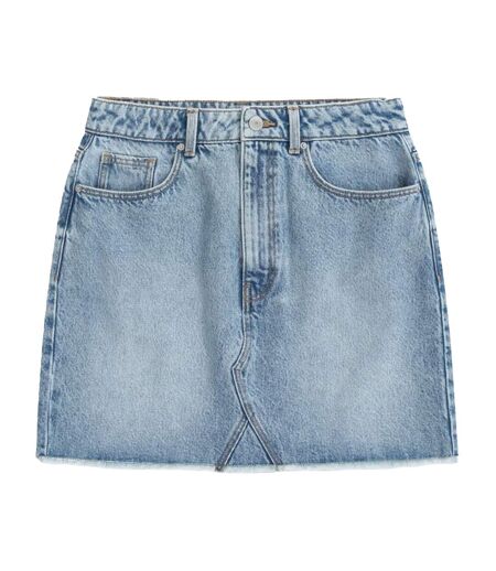 Womens/ladies Kate Denim Mini Skirt Blue Animal