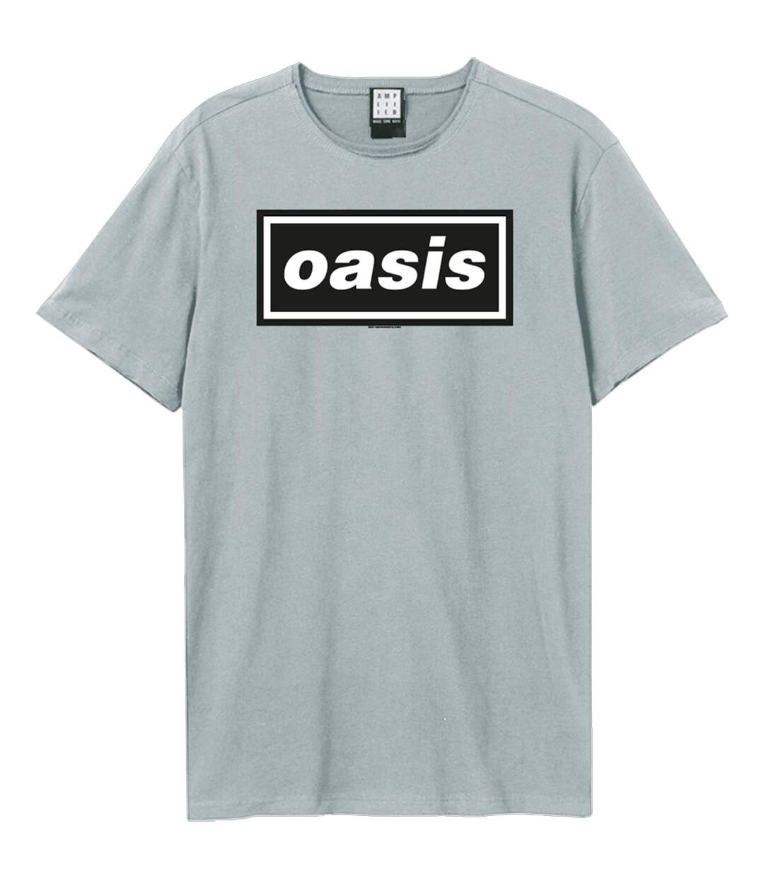 Unisex adult oasis logo t-shirt strange blue Amplified-1