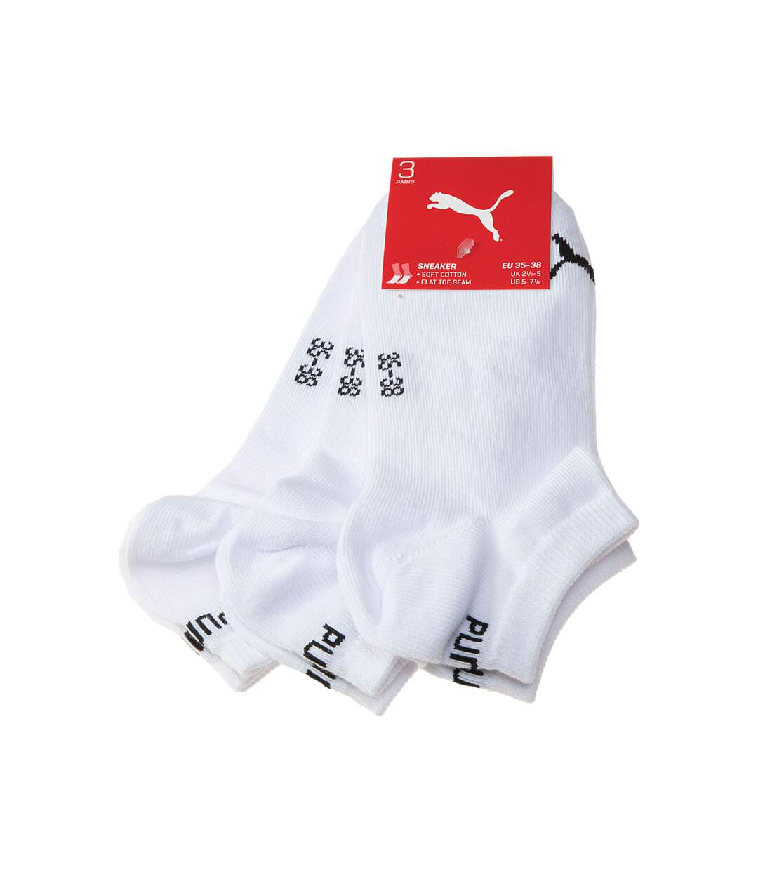 Chaussette Mini-chaussettes - Lot de 3 - Coutures plates - Sans bouclette - Multisport - Fine - Coton - Blanc - Sneaker unisex-2