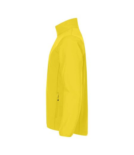 Mens classic soft shell jacket lemon Clique