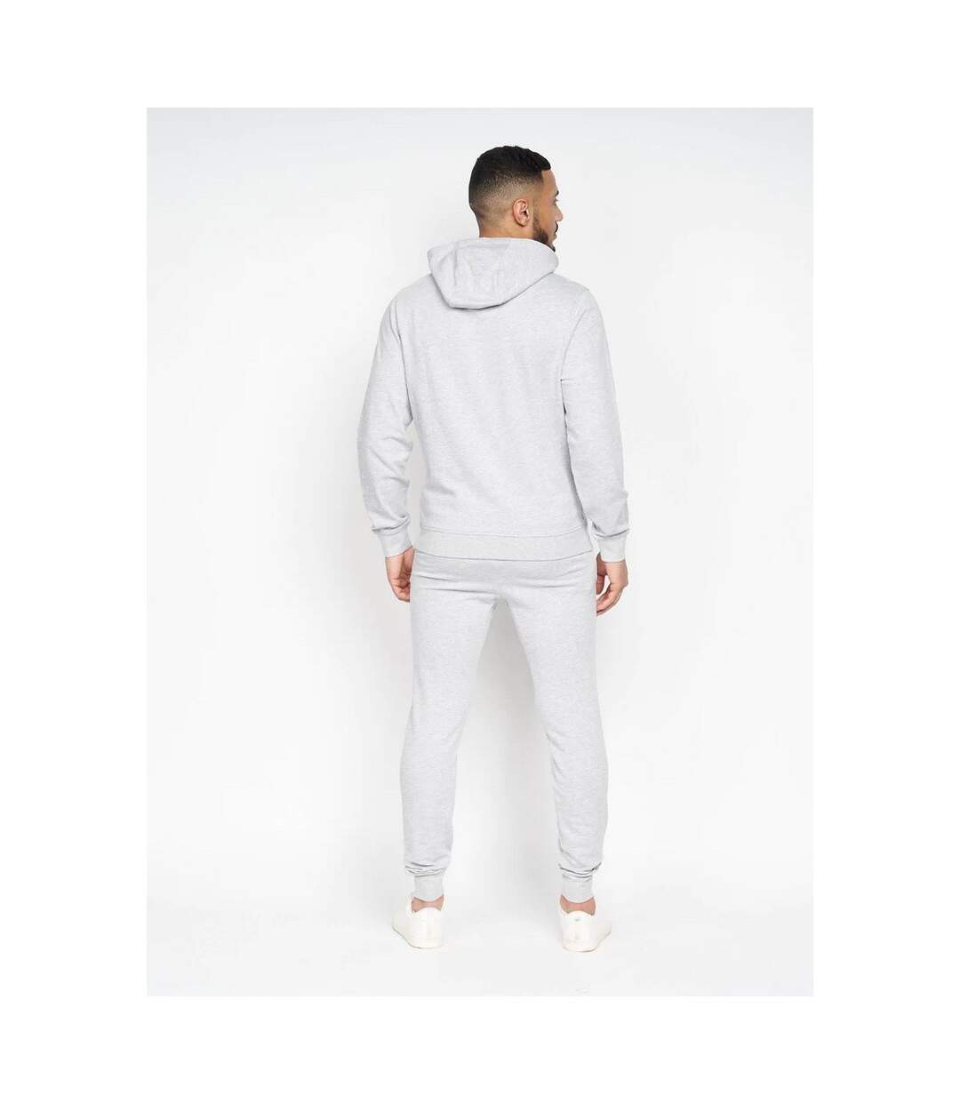 Ensemble Sweat À Capuche Et Pantalon De Jogging Emmon Homme Gris Chiné Crosshatch-2