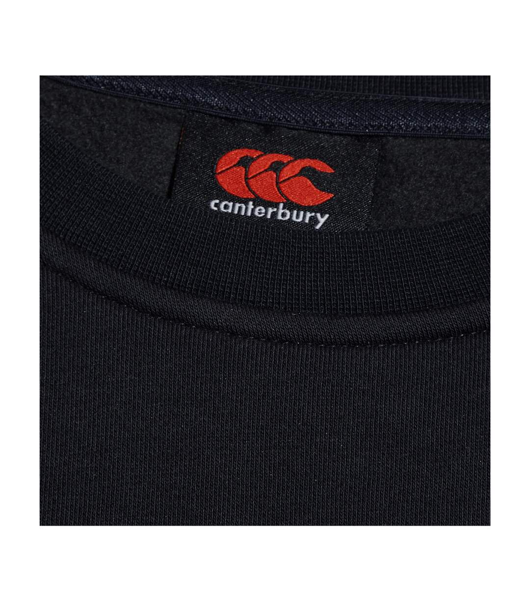 Womens/ladies Club Crew Neck Sweatshirt Black Canterbury-3