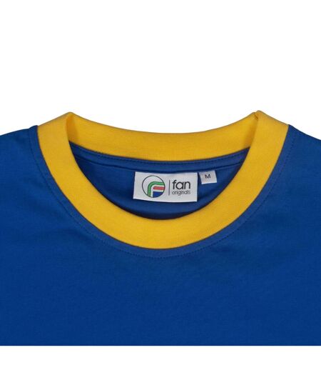 Mens Retro T-shirt Royal Blue Leeds United FC
