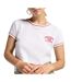 T-Shirt blanc/rouge femme converse retro-1