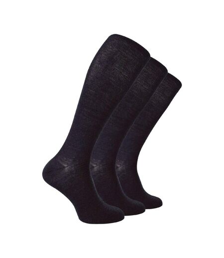 Steven - 3 Paires Homme Chaussettes Merinos Laine Hautes | Rembourrées Tricotes