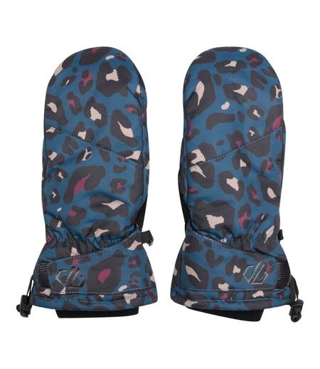 Womens/ladies Dignity Ii Waterproof Animal Print Ski Gloves Moonlight Denim Dare 2B