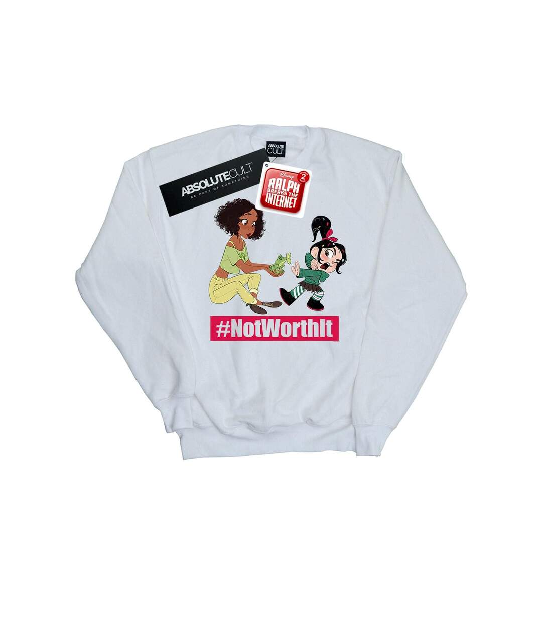 Disney - Sweat WRECK IT RALPH TIANA AND VANELLOPE - Femme (Blanc) - UTBI43153-1