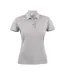 Womens/ladies Surf Polo Shirt Grey Melange Printer-1