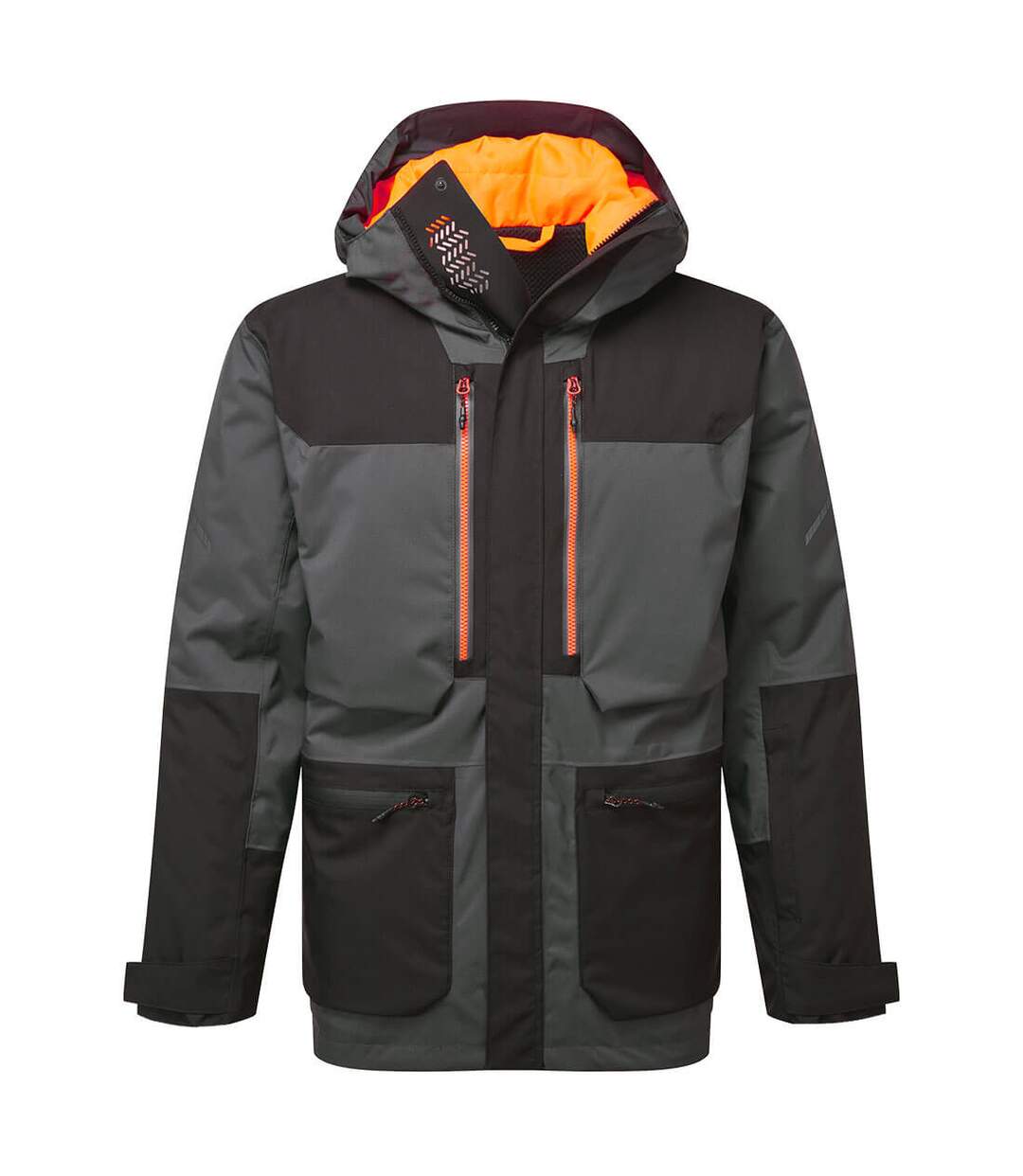 Mens ev4 tall winter jacket metal grey Portwest-1