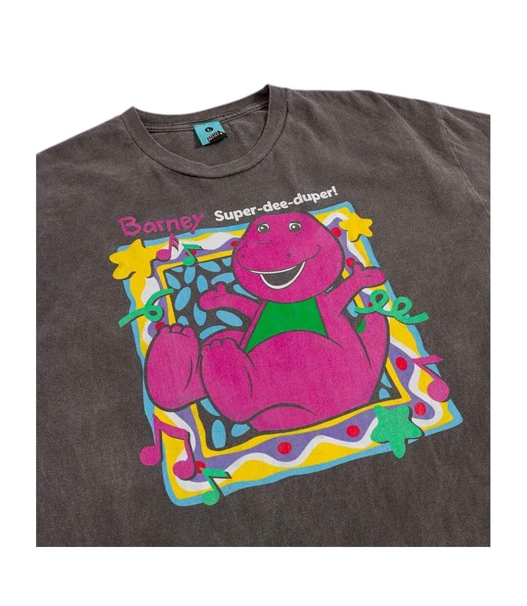T-shirt Super Dee Duper Adulte Charbon Barney-3