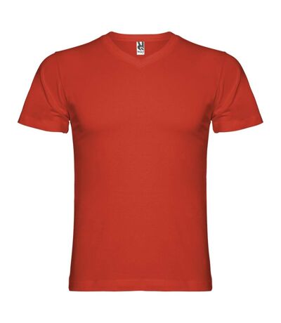 Roly Mens Samoyedo V Neck T-Shirt (Red)