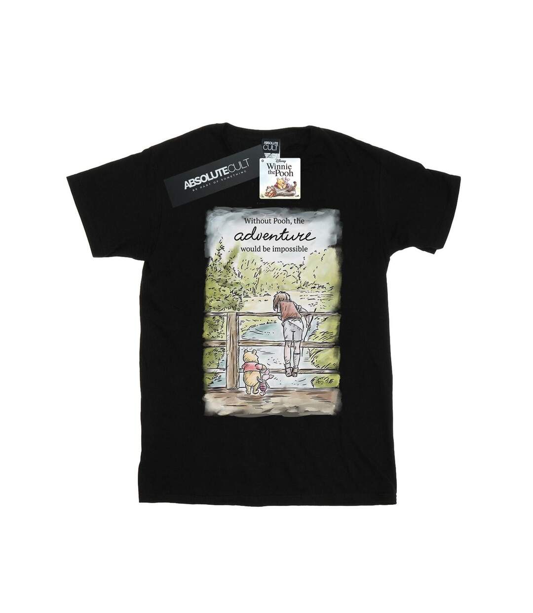 Disney Femme/Les femmes Winnie The Pooh Adventure Cotton Boyfriend T-Shirt (Noir) - UTBI47401-1