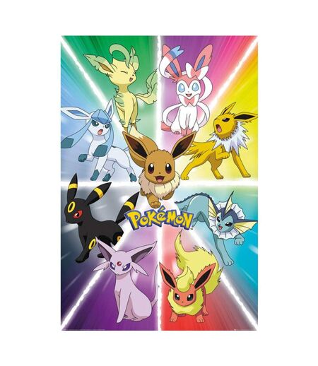 Pokemon Eevee Evolution Poster (Multicolored) (One Size) - UTTA150