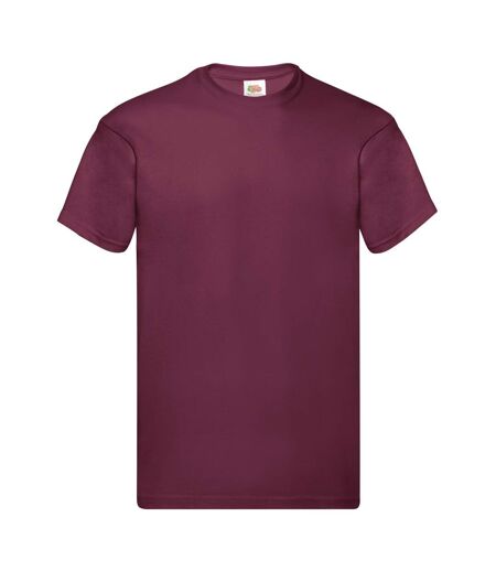 T-shirt Original Homme Bordeaux Fruit Of The Loom